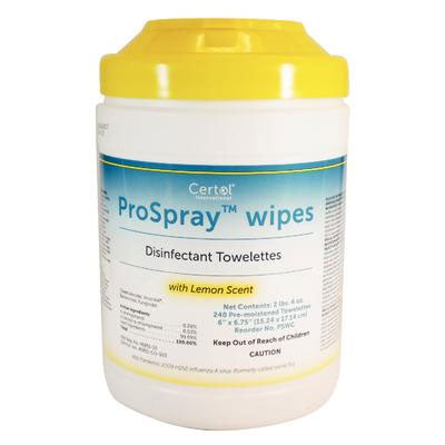 ProSpray Disinfectant Canister Wipes ProSpray Can of 240 Wipes, 6" x 6.75"